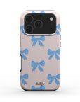 Adage Tough Phone Case | Ballet-inspired shockproof protection with elegant blue bows.
