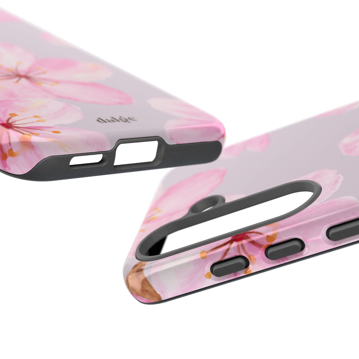 My Bouquet Tough Phone Case | Floral Tough Phone case featuring Pastel Pink Flowers on Pinkish Background 
