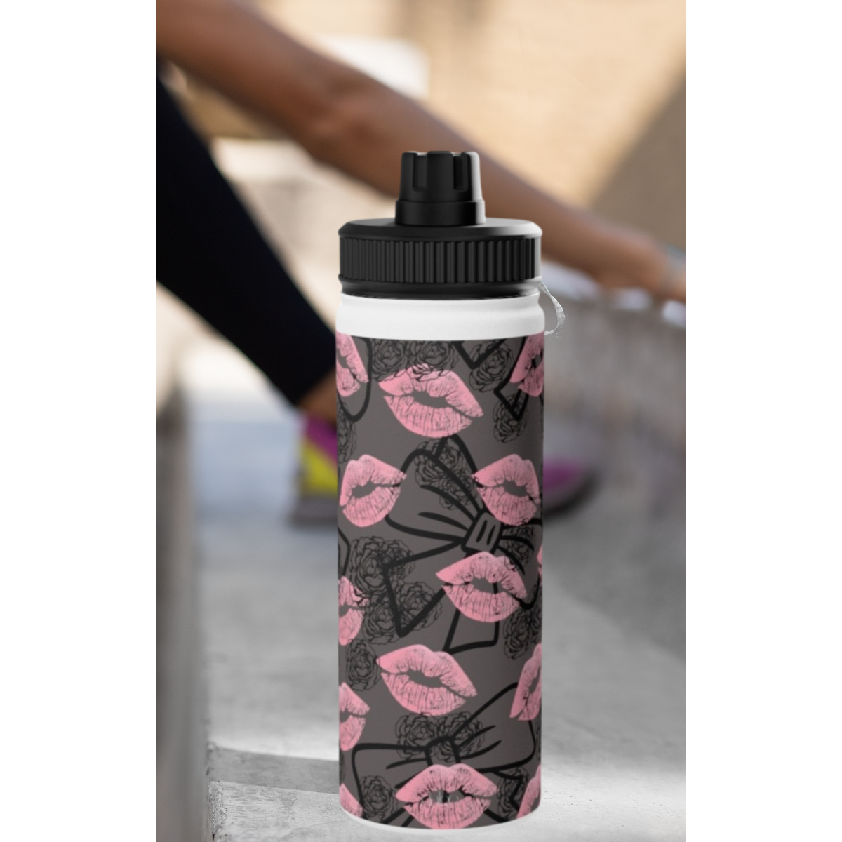 Dark Dream 2 Stainless Steel Water Bottle, Sports Lid, Dark Dream 2 Drinkware-Waterbottle-Dalge