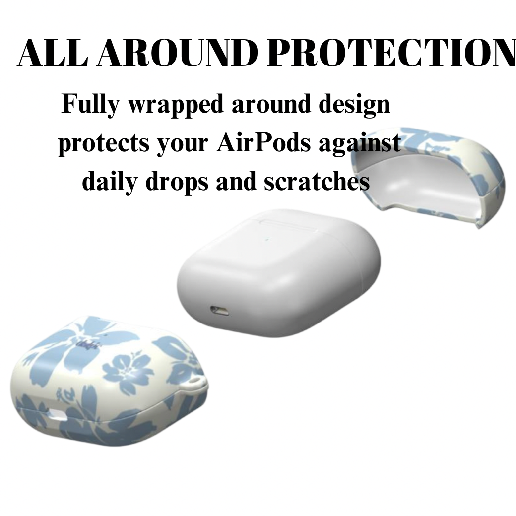 Cream Blue Earbuds Case Int.