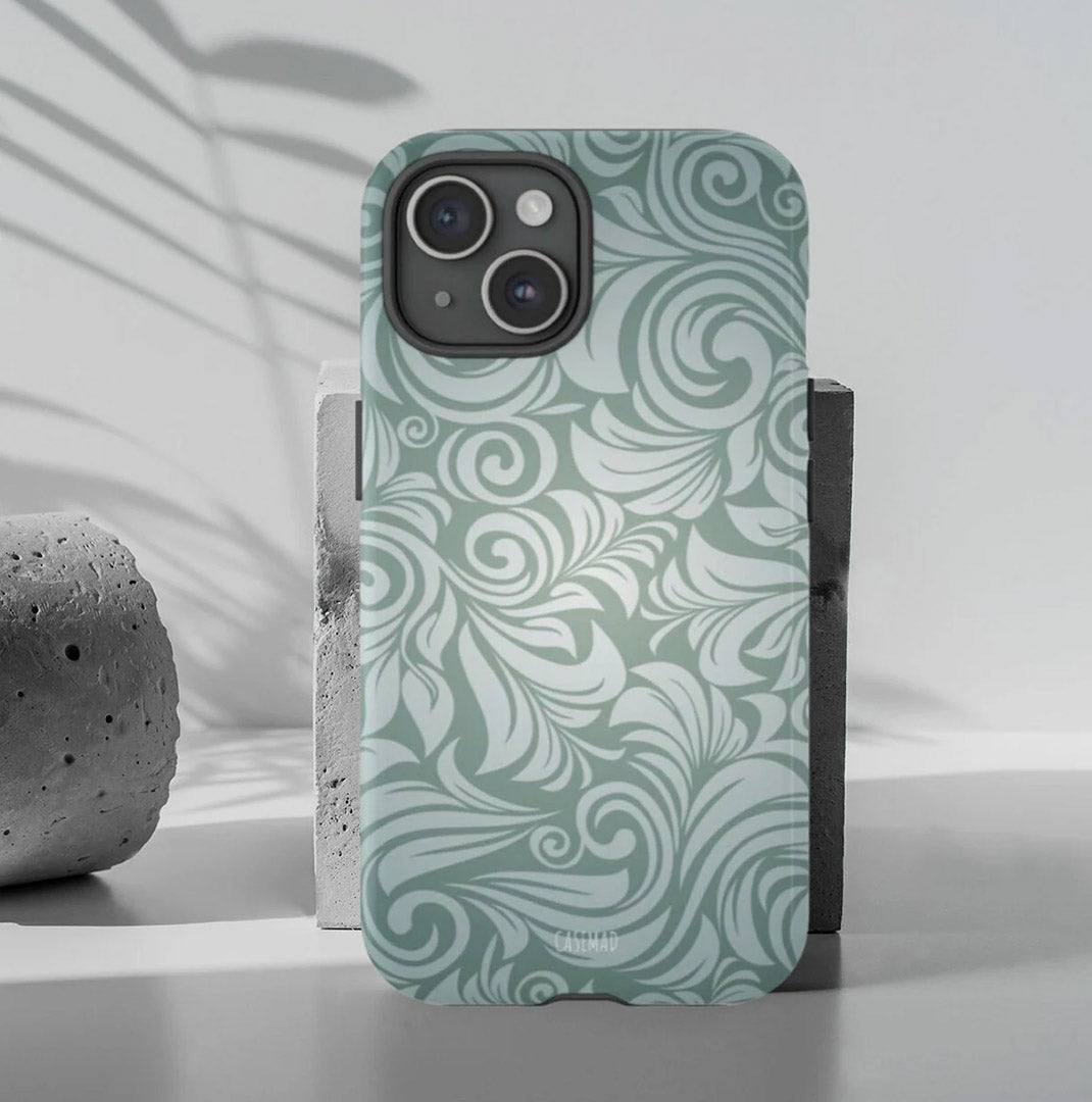 Vintage Green Tough Phone Case, New iPhone 15 Case, iPhone Cases, Samsung Galaxy Cases, Google Pixel Cases, Designed Phone Cases, Gift Ideas-Phone Cases-Dalge