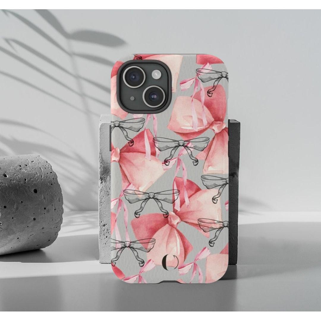 Dreamy Pink Bow Tough Phone Case  | Durable Artistry