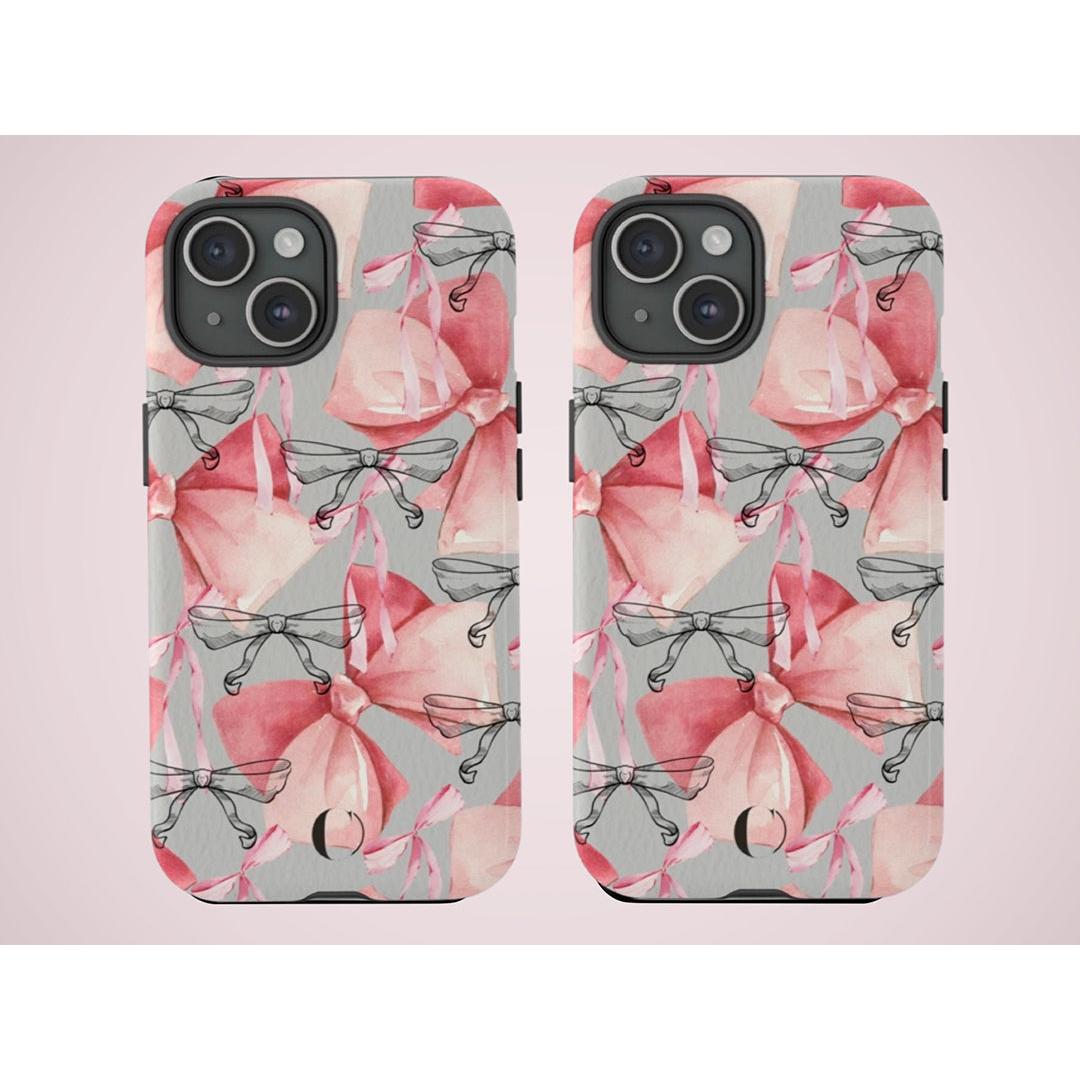 Dreamy Pink Bow Tough Phone Case  | Durable Artistry
